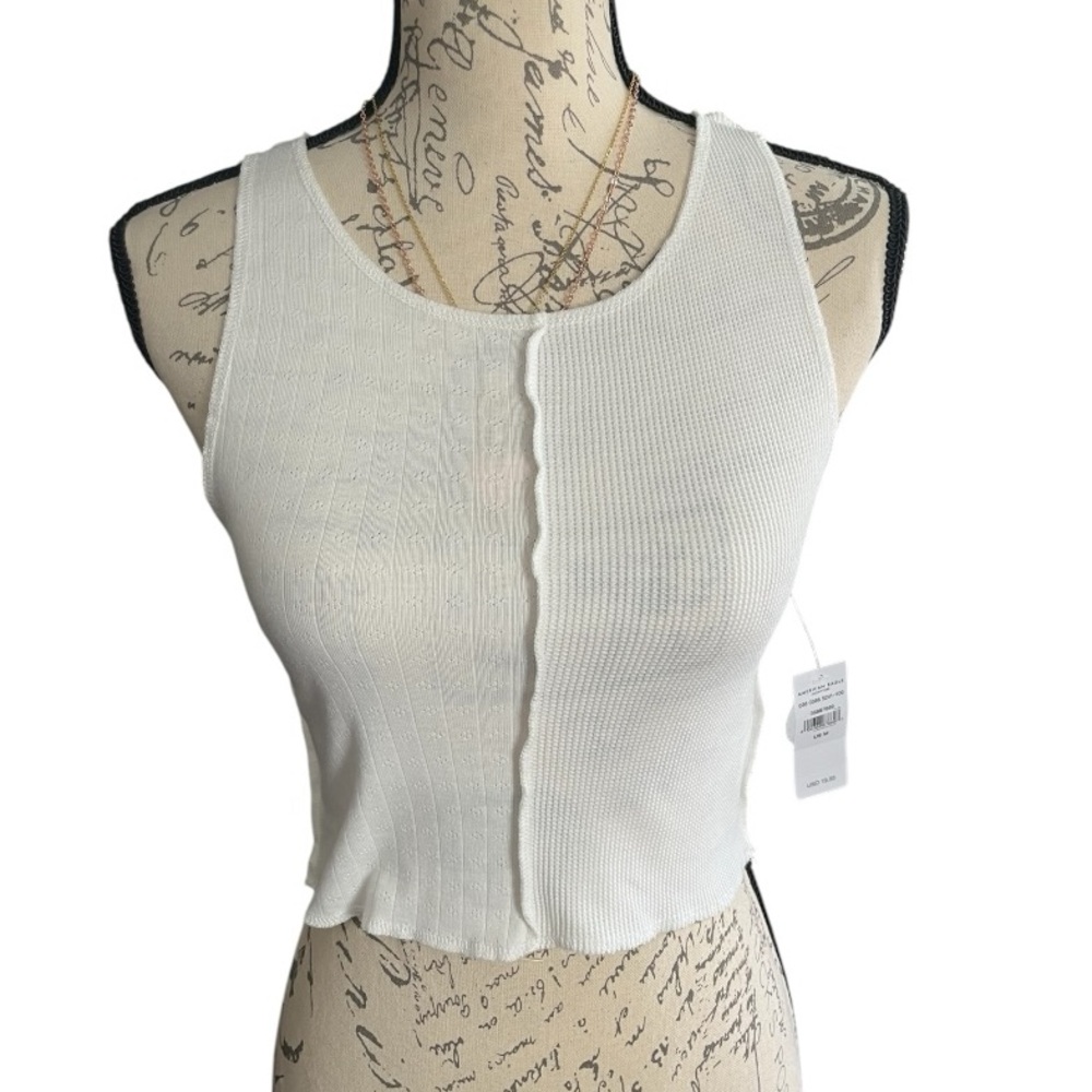 AE Raw Hem Cropped Tank Top